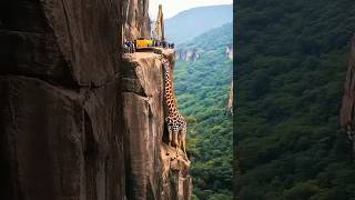 A giraffe gets trapped in a mountain gorge shorts giraffe facts [upl. by Sonitnatsnok]