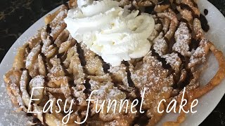 Affordable easy and delicious funnel cake using magnolia pancake mix Budget Friendly Simple Bakes [upl. by Rothwell]