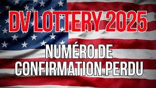 Dv lottery 2025  Comment Récupérer Son Numero De Confirmation [upl. by Aiz]