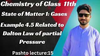 Example45 Related to Dalton Law of Partial PressureHow we calculate Partial Pressurepashtolecture [upl. by Negah]