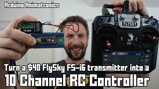 Cheap 10 Channel RC Controller for Arduino Animatronic Projects [upl. by Endor]