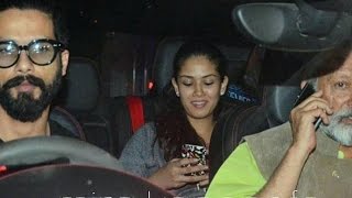 Shahid KapoorMira Rajput Attend Rangoons Screening  SpotboyE [upl. by Guyon]