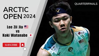 Lee Zii Jia 🇲🇾 Vs Koki Watanabe 🇯🇵  Arctic Open 2024 [upl. by Ainesej700]