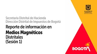 Reporte Información Medios Magnéticos Distritales  Sesión 1 [upl. by Meda]