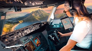 BOEING 737 Stunning LANDING TURKEY ANTALYA Airport RWY18C  Cockpit Views  Life Of An Airline Pilot [upl. by Dnomrej]