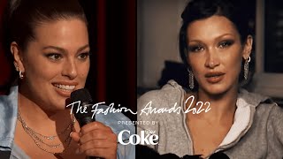 Bella Hadid Wins Model of The Year  The Fashion Awards 2022 Presented by Diet Coke [upl. by Ripley]