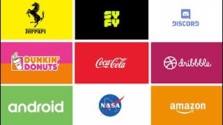 10 Famous Brands as Animated Logos Motion Graphics [upl. by Ecirb]