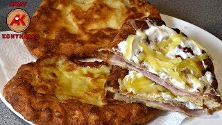 Töltött lángos recept  Anzsy konyhája [upl. by Ailet]