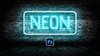 Create a Glowing Neon Text Effect in Photoshop  Photoshop Tutorial   photoshoot [upl. by Anam148]