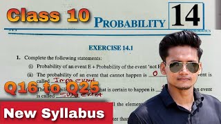 Ex 141 Q16 to Q25 Class 10  Probability  Class 10 NCERT  Ex 141 New Syllabus CBSE Rajmith study [upl. by Atnod963]