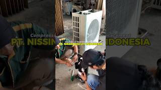 PT NISSIN BISCUIT INDONESIA AC Compressor Replacement AC refrigeration indonusapersada [upl. by Kat]