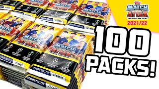 Opening 100 PACKS of MATCH ATTAX 202122 1200 cards [upl. by Nashner]