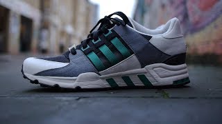 Adidas EQT Running Support 93 OG BlackSub Green Review amp On Feet Crepe City Pickup [upl. by Terrijo992]