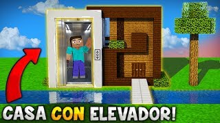 MINECRAFT COMO HACER UNA EPICA CASA MODERNA CON ELEVADORASCENSOR INCLUIDO  NO MAS ESCALERAS 😉 [upl. by Cohbert520]