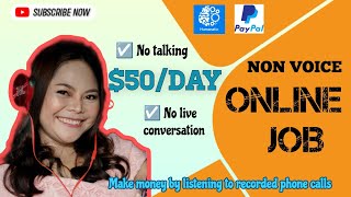 NONVOICE ONLINE JOB  Make money by listening to calls  HUMANATIC  50day humanatic [upl. by Weatherley370]