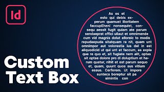 How to Edit Text Box Shape in InDesign [upl. by Kumler114]