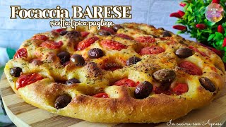 FOCACCIA BARESE ricetta tipica PUGLIESE  ricetta FACILE per focaccia pugliese FATTA IN CASA 🍕 [upl. by Aklam505]