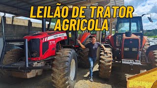 LEILÃO DE TRATOR AGRÍCOLA TRATOR NO LEILÃO FUNCIONANDO [upl. by Omrellig]