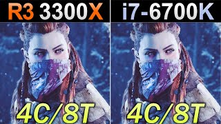 Ryzen 3 3300X Vs i76700K 47GHz  28 Games Benchmarks [upl. by Plato]