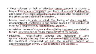 Samar ghosh vs jaya ghosh judgement on mental cruelty [upl. by Nadine767]