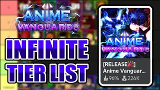 Anime Vanguards Infinite Tier List [upl. by Ehc]