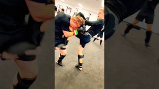 Relentless Kickboxing Battle Ends with Epic Headshot shorts [upl. by Chin]