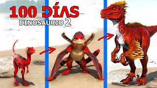 NUEVO MUNDO DE DINOSAURIOS PARA EVOLUCIONAR Mi Enemigo SOBREVIVO 100 DÍAS en ARK Como Dinosaurio 2 [upl. by Emmye]