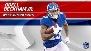 Odell Beckham Jr Highlights  Giants vs Buccaneers  Wk 4 Player Highlights [upl. by Ylahtan]