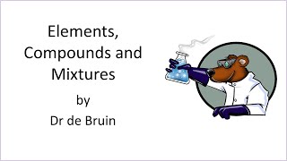 Elements Compounds and Mixtures [upl. by Roswell]