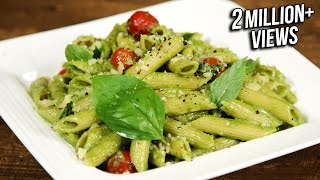 How To Make Pesto Pasta  Penne Pasta With Pesto Sauce  The Bombay Chef  Varun Inamdar [upl. by Krik]