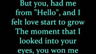 Kenny Chesney You Had Me From Hello Lyrics [upl. by Hadeis]