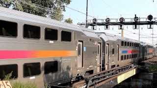 Amtrak and New Jersey Transit at North Elizabeth Station AM Rush Hour [upl. by Keel]