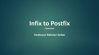 Infix to Postfix Conversion  Data Structure Bangla Tutorial [upl. by Kono983]