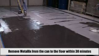 Metallix Epoxy  Pure Metallic  Metallic Epoxy Floor Coating Quick Instructional Video [upl. by Skipper]