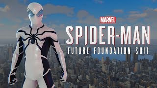 Marvels SpiderMan Remastered PS5  Future Foundation Suit Free Roam Gameplay Combat  Swinging [upl. by Devonna]