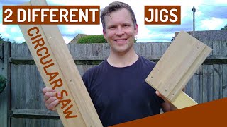 2 DIFFERENT JIGS FOR THE CIRCULAR SAW  How I make a rip cut and cross cut jig for a circular saw [upl. by Llenrad430]