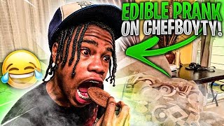 I GAVE MY FRIEND CHEFBOYTY A EDIBLE TO SEE HOW HE REACTS😂😳  GONE EXTREMELY WRONG [upl. by Georges]