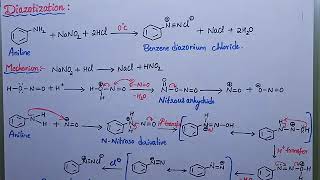 Diazotization reaction with mechanism [upl. by Aibonez291]