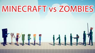 MINECRAFT Team vs ZOMBIES Team  Totally Accurate Battle Simulator TABS [upl. by Haran]