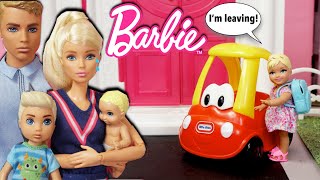 Barbie Baby Doll Runs Away  Barbie amp Ken Family Story [upl. by Trab2]