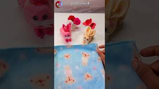 How to make towel cute bunny craft craft shorts [upl. by Allicsirp]