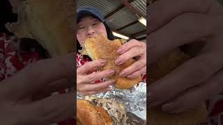 The best Philly Cheesesteak in Philly John’s Roast Pork This was incredible phillycheesesteak [upl. by Ardnekal]