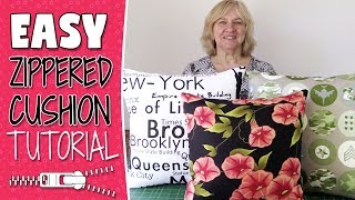 EASY Zippered Cushion Cover Tutorial [upl. by Acile]