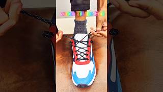 How to tie shoe laces Creative ways to tie shoelaces shoes lace styles shoelaces shorts short [upl. by Selassie]