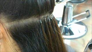 Keratin Glue Hair Extensions by Euphora Best Hair Salon in Queens NY [upl. by Ladnyc]