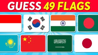 Guess ALL 49 FLAGS Of ASIA 🧠 Flag Quiz [upl. by Bittner]