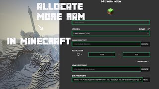 How to addAllocate more RAM in Minecraft119 Tutorial [upl. by Einwahs]