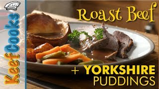 Roast Beef amp Yorkshire Puddings  Traditional British Sunday Roast [upl. by Erdnaed823]