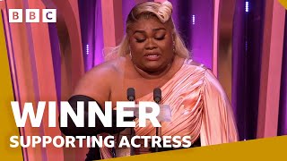 Davine Joy Randolph wins Supporting Actress 🌟  BAFTA Film Awards 2024  BBC [upl. by Flita]