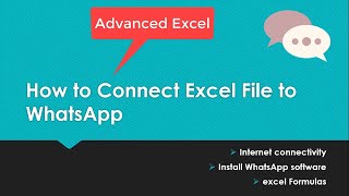 🗨 How To Send WhatsApp Message From Excel  NO VBA [upl. by Siraval]